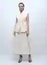 Chaleco Floc Offwhite Talla XS Mujer Mango