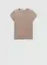 Camiseta Zani Taupe Talla 24 Mujer Mango