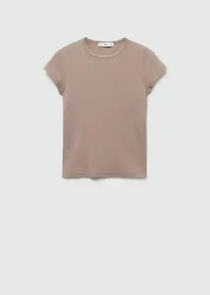 Camiseta Zani Taupe Talla 24 Mujer Mango
