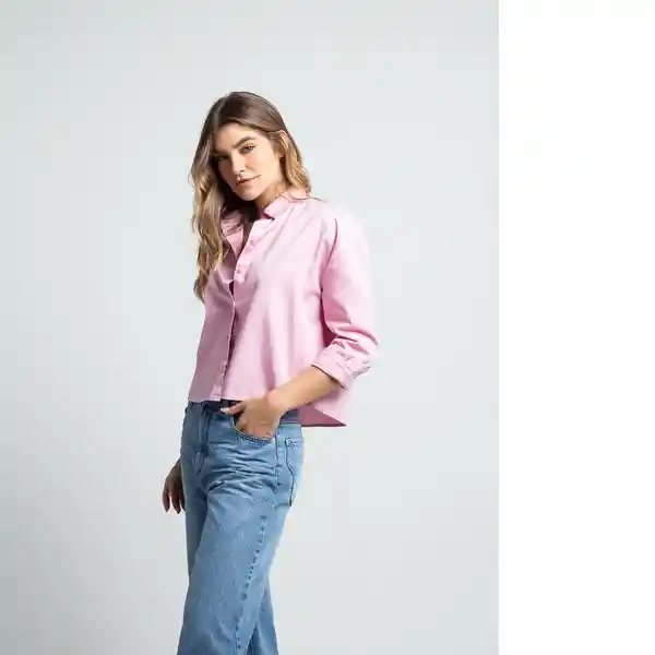 Camisa Amadeus Mujer Rosa Elixir Medio Talla L 411F322 Naf Naf