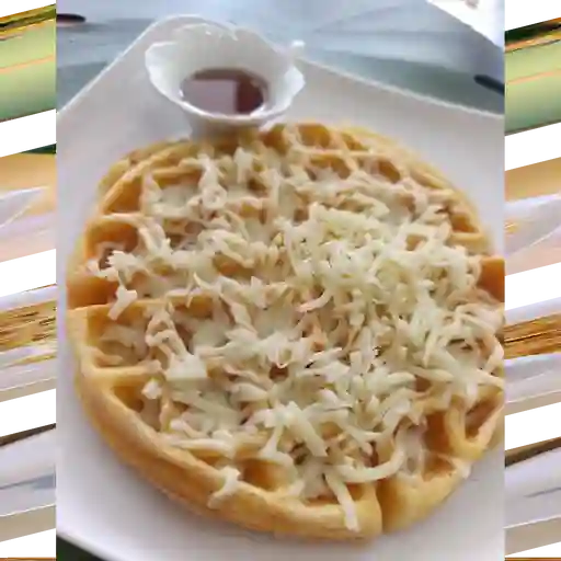 Waffle proteico de queso
