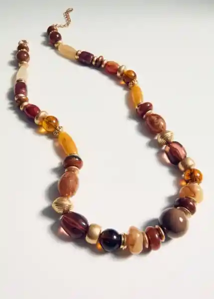 Collar Josefa Marrón Talla 99 Mujer Mango
