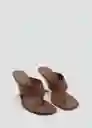 Sandalias Mayo Chocolate Talla 40 Mujer Mango