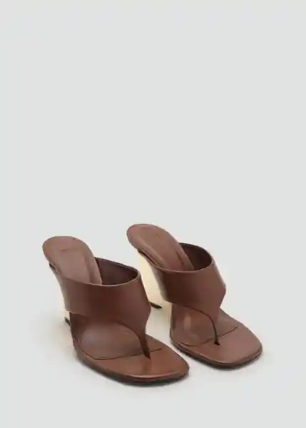 Sandalias Mayo Chocolate Talla 40 Mujer Mango