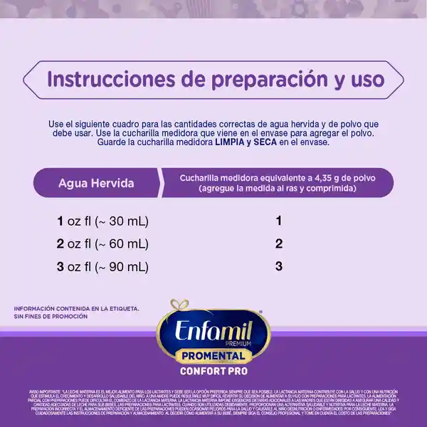 Formula Infantil Enfamil Premium Promental Confort Pro 1650 g