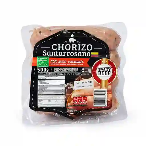 Quality Beef Chorizo Santarrosano 