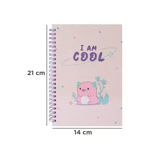 Libreta Argollada 80 Hojas Serie Axolotl Story Miniso