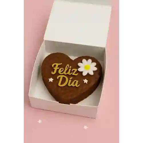Brownies Corazón Feliz Dia