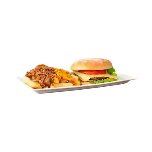 Hamburguesa Doble & Papas Mixtas