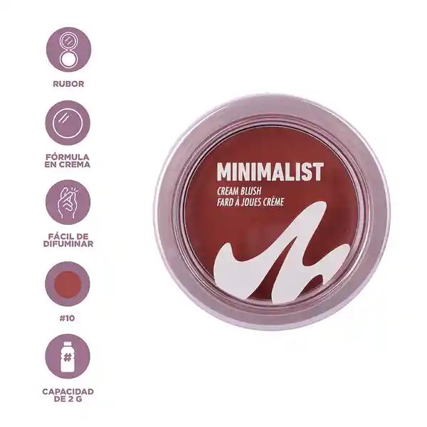 Rubor en Crema Serie Minimalist 10 Miniso