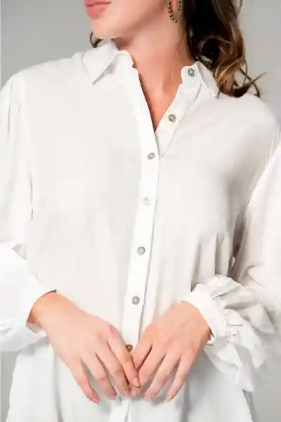 Camisa Brinnie Color Blanco Crudo Talla M Ragged