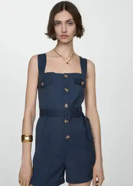 Enterizo Mono Birkin Marino Talla S Mujer Mango