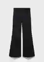 Pantalón Tropi Negro Talla 36 Mujer Mango