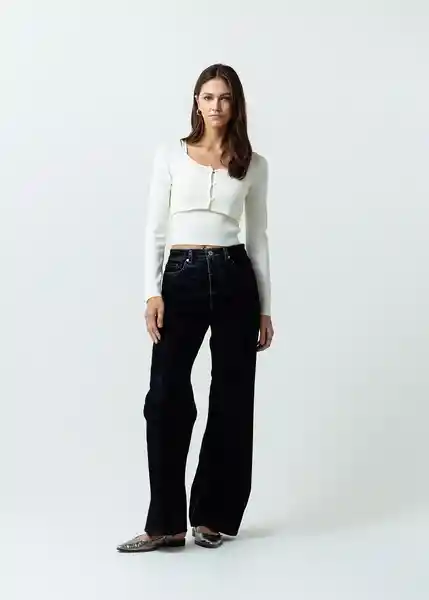 Buzo Tejido Mujer Crudo Marfil Claro Talla S 482G015 Naf Naf