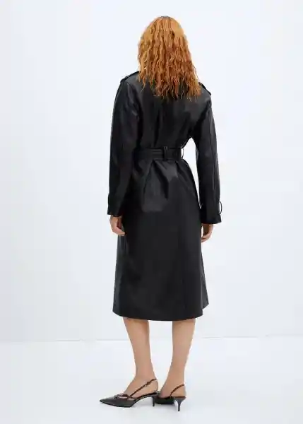 Abrigo Trench Gossip Negro Talla S Mujer Mango