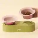 Make Sure Comedero Doble Verde Rosa