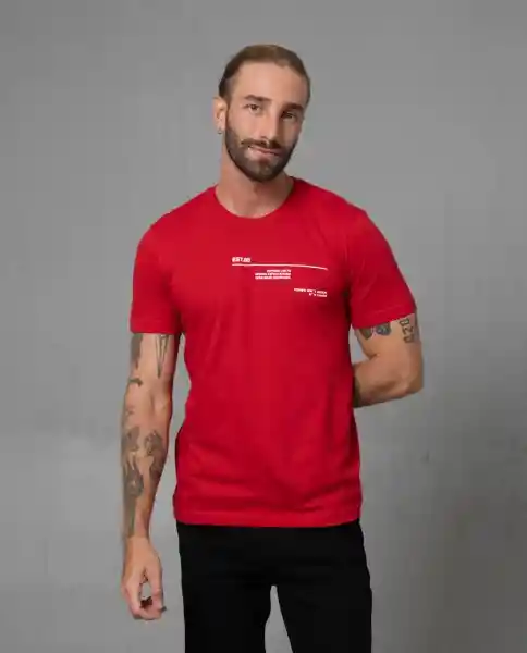 Camiseta Hombre Rojo L 102G107_ROJ191557 Rifle