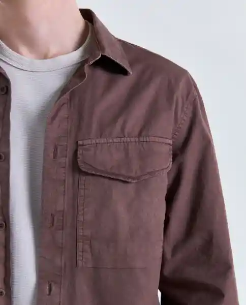 Camisa Hombre Café Talla L 819G500_CAF181312 Americanino