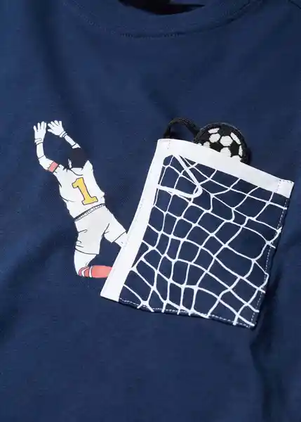 Camiseta Goal Navy Talla 08 Niños Mango