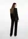 Blazer Americana Sequinb Negro Talla 21 Teen Niñas Mango