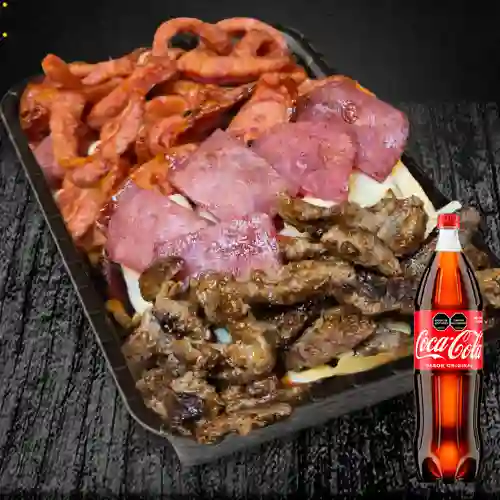 Salchipapa Super Torero 2 Personas +Cocacola Org 1.5L