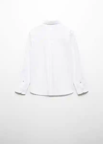 Camisa Popelin Blanco Talla 09 Niños Mango