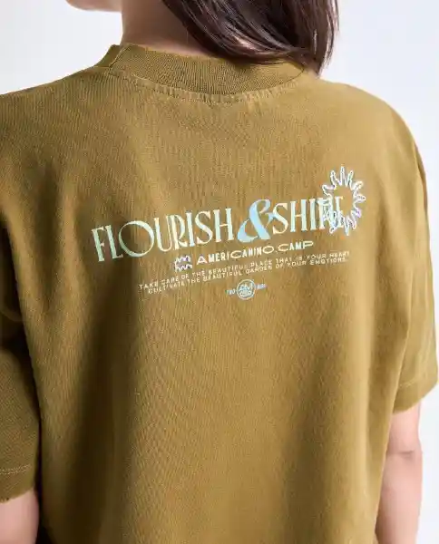 Camiseta Mujer Verde Talla M 609G001_VER180627 Americanino