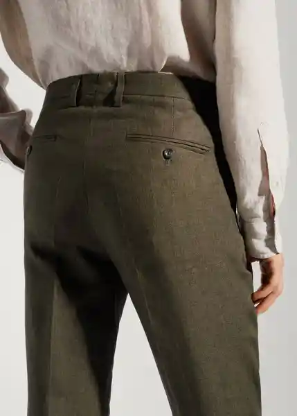 Pantalón Florida Verde Talla 36 Hombre Mango