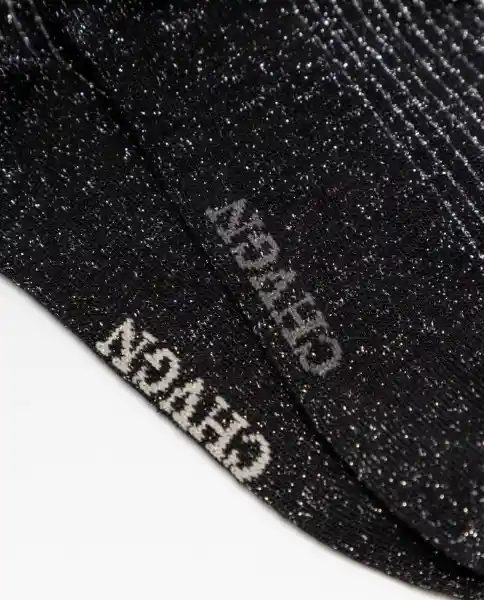Medias Rock Negro Sombrío Ultraoscuro Talla 9-11 Chevignon