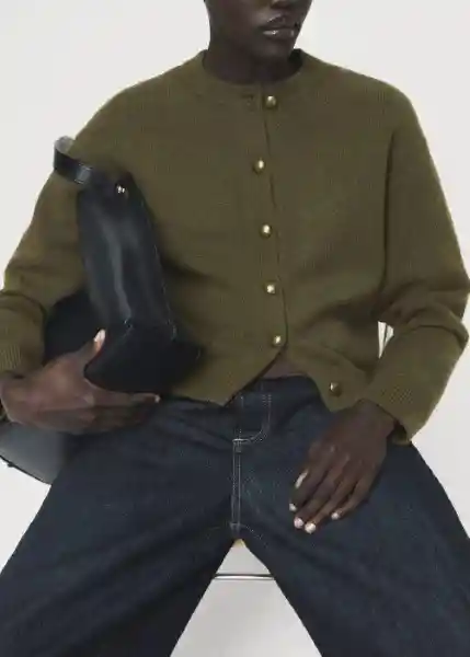 Chaqueta Felipe Khaki Talla 18 Mujer Mango