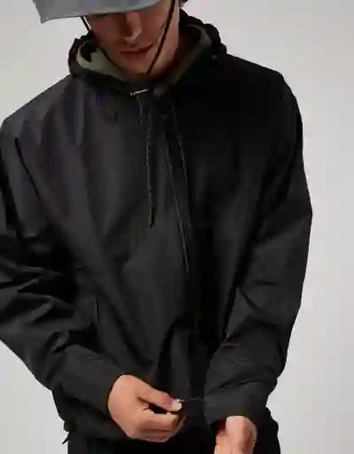 Chaqueta Sherpa Hombre Negro Talla: Large American Eagle