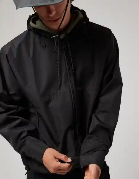 Chaqueta Sherpa Hombre Negro Talla: Large American Eagle