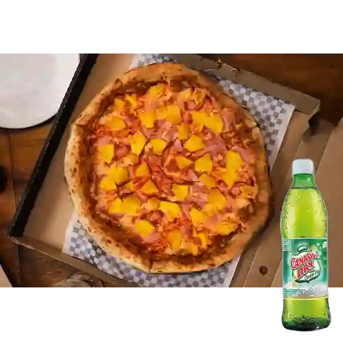 Combo Pizza Hawaiana + Canada Dry Ginger Ale 300 ml