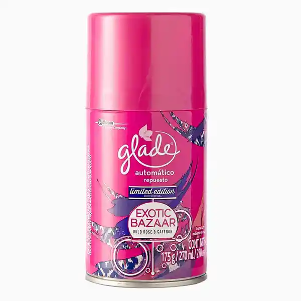 Glade Aromatizante Automático Exotic Bazaar Aerosol Repuesto