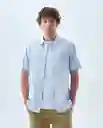 Camisa Hombre Azul Talla M 819f011 Americanino