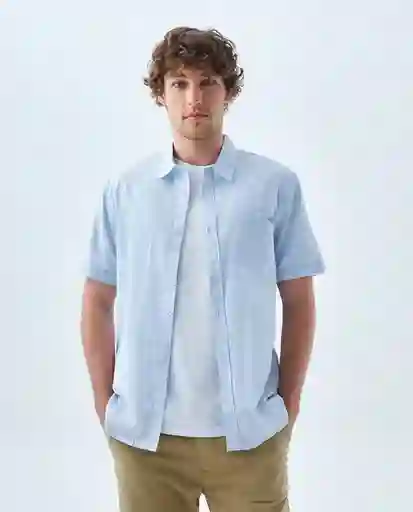 Camisa Hombre Azul Talla M 819f011 Americanino