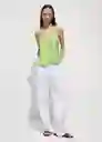 Top Rachy Verde Talla XS Mujer Mango