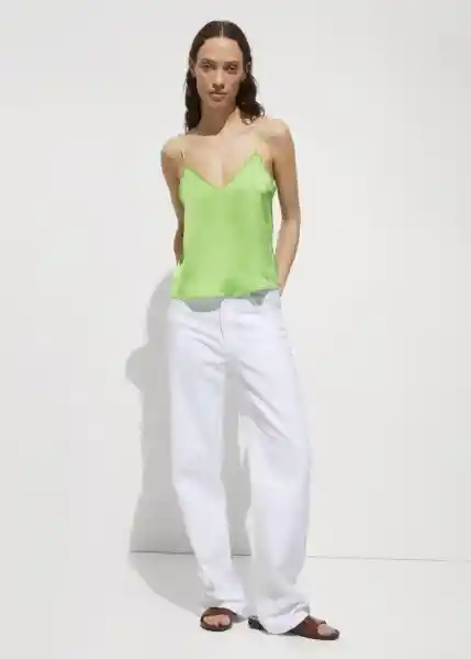 Top Rachy Verde Talla XS Mujer Mango