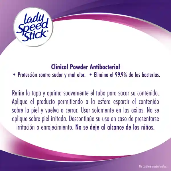 Desodorante Antitranspirante Lady Speed Stick Tubo Clinico 100g