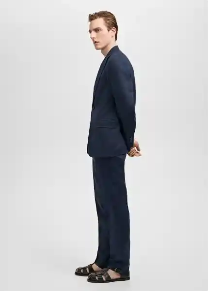 Pantalón Amalfi Navy Talla 40 Hombre Mango