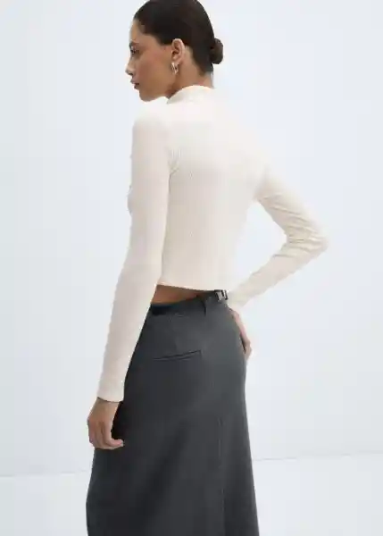 Cárdigan Loreto Crudo Talla S Mujer Mango