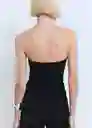 Top Opalo Negro Talla M Mujer Mango