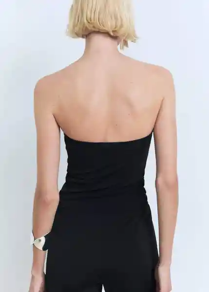 Top Opalo Negro Talla M Mujer Mango