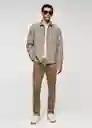 Pantalón Paul Beige Talla 40 Hombre Mango