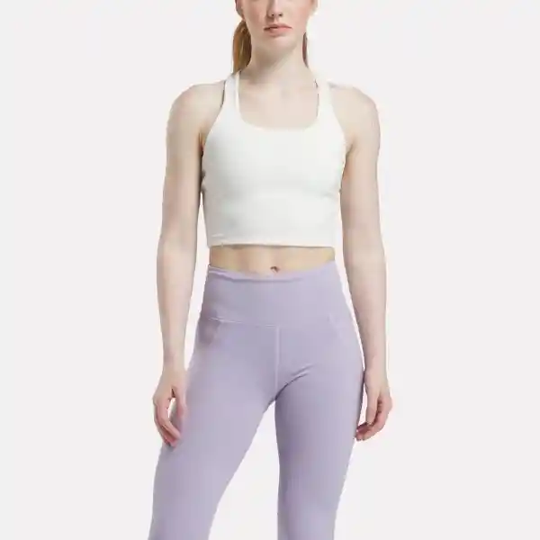 Reebok Polera Lux Tank Blanco Para Mujer Talla L