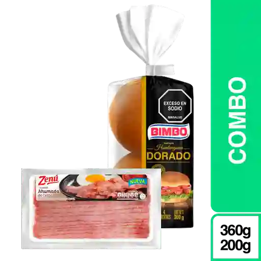 Bimbo Pan Para Hamburguesa Dorado + Tocineta Ahumada de Cerdo