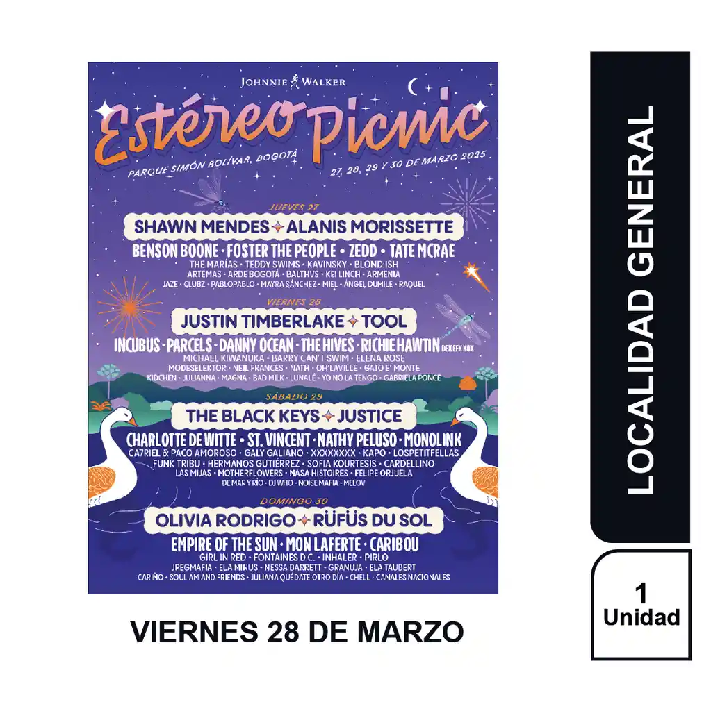 Festival Estereo Picnic Viernes Marzo 28 2025