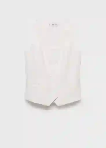 Chaleco Iguana Off White Talla XS  Mujer Mango