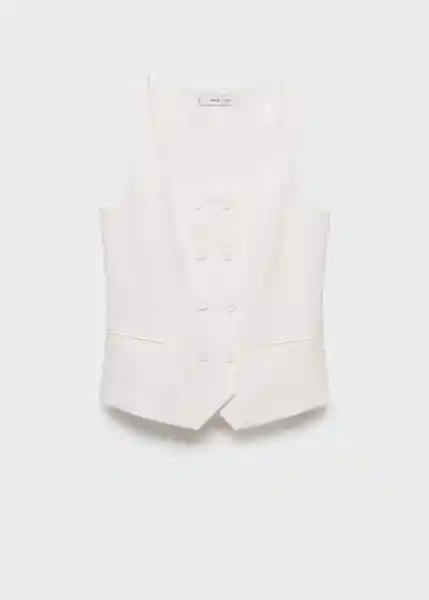 Chaleco Iguana Off White Talla XS  Mujer Mango