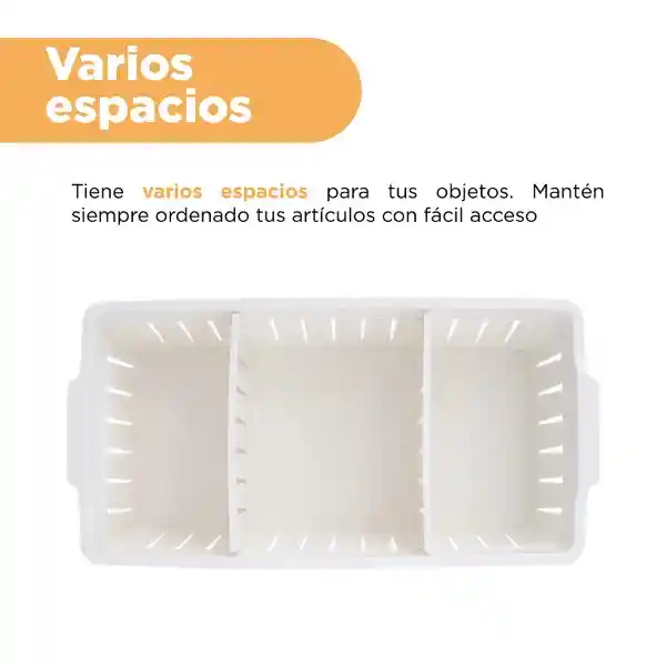 Canasta Organizador Con Divisores Blanco L Miniso